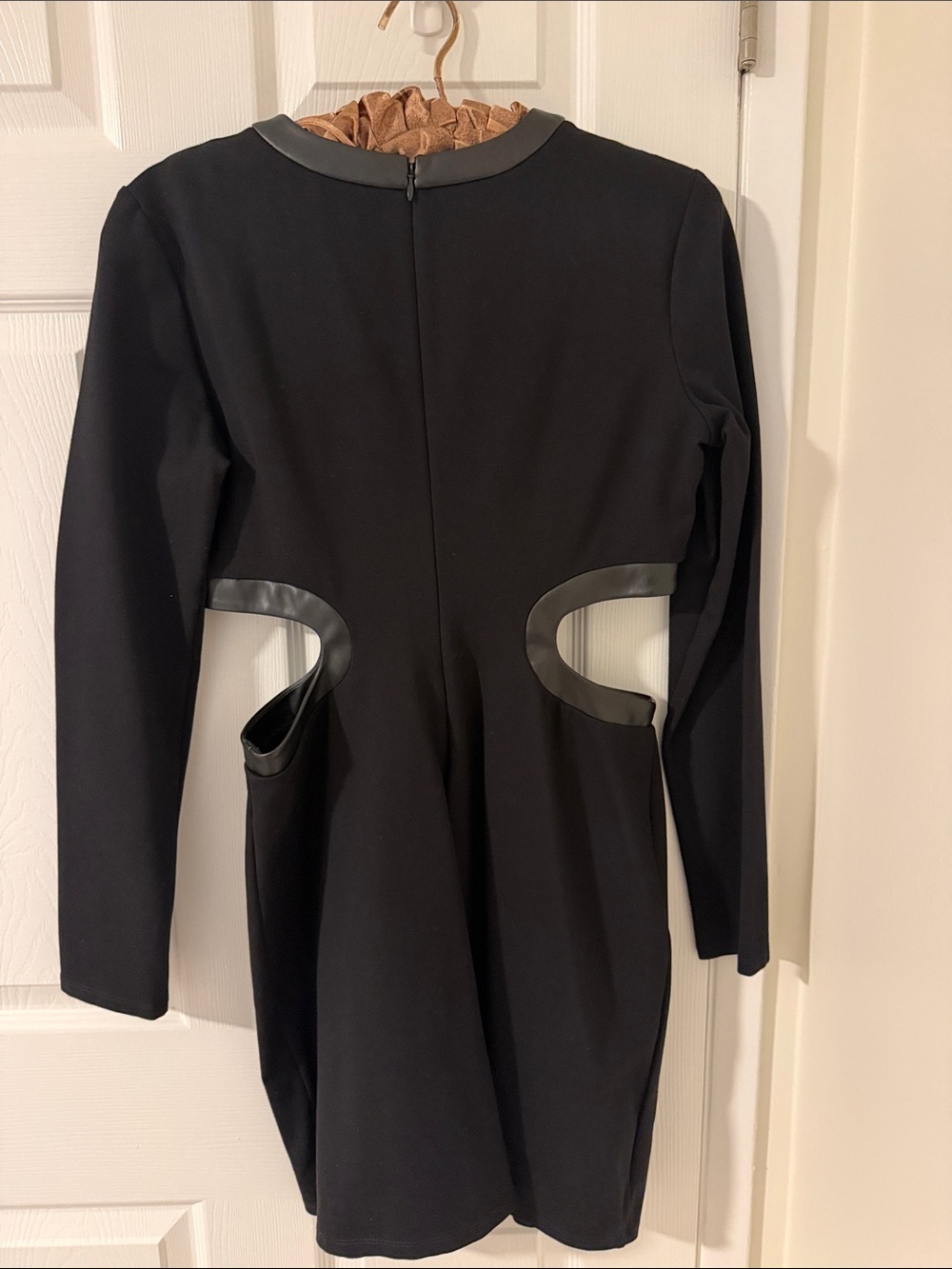 STAUD Black Long-Sleeve Cutout Sheath Dress - Picture 4 of 6